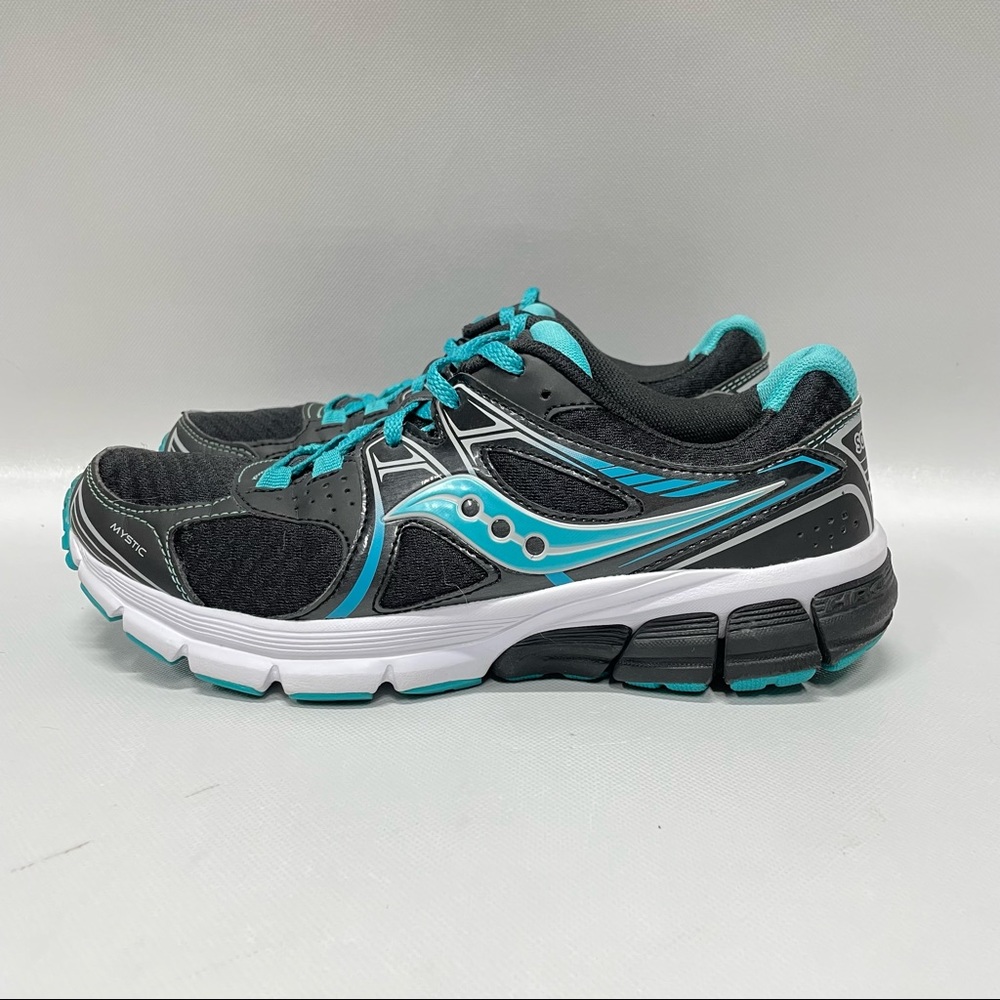Saucony Grid Mystic Black Aqua Blue Sneakers Shoes S15248-10 Women’s Size 8